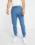 Le Breve Slim Fit Sweatpants In Blue Stone - Part Of A Set-blues