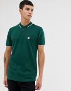 Le Breve Tipping Slim Fit Polo Shirt - Green