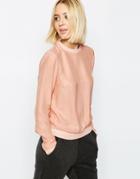 Asos White Silk Sweat Top - Peach