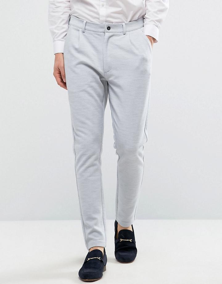 Jack & Jones Premium Tapered Pant In Jersey - Gray