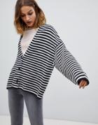 Allsaints Marcel Stripe Cardigan - Navy