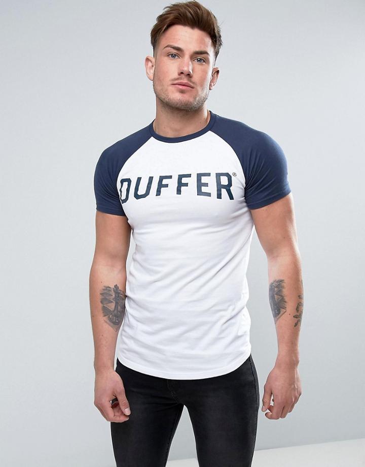 Duffer Raglan T-shirt In White - White
