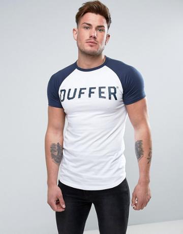 Duffer Raglan T-shirt In White - White