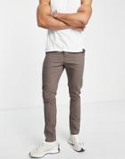 Asos Design 2 Pack Skinny Chinos In Brown And Beige Save-multi