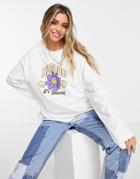 Topshop Be Good Oversized Long Sleeve Top In White