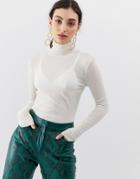 Benetton Roll Neck Knitted Pullover - Cream