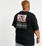 Bolongaro Trevor Plus Beyond Limits Rose Print T-shirt-black