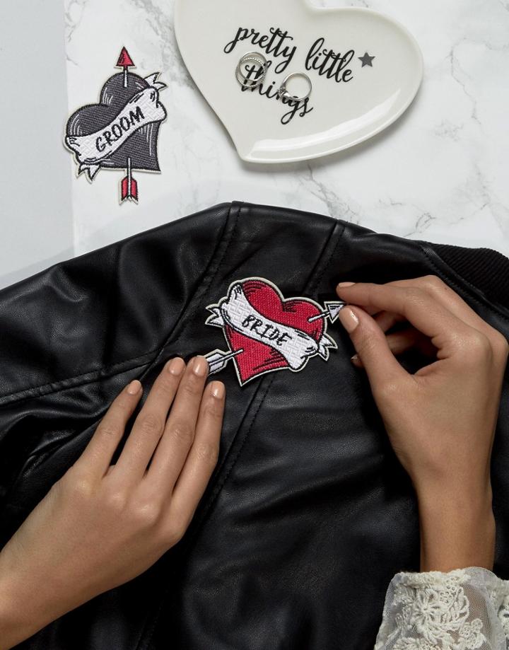 Orelia Just Married Bride And Groom Sew On Patch - Multi