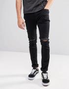 Produkt Super Skinny Jeans With Rips - Black