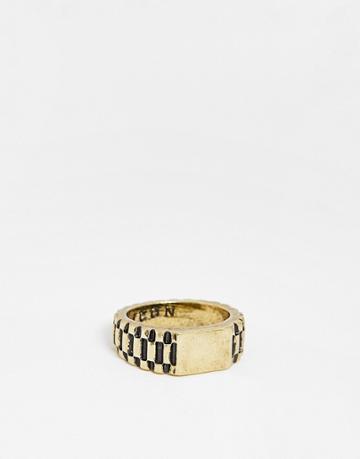 Icon Brand Tread Signet Ring In Gold