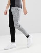 Asos Skinny Jogger In Black And Gray Nepp - Black
