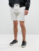 New Look Jersey Shorts In Cream - Beige