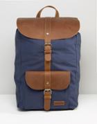 Forbes & Lewis Leather Lincoln Backpack In Navy - Navy