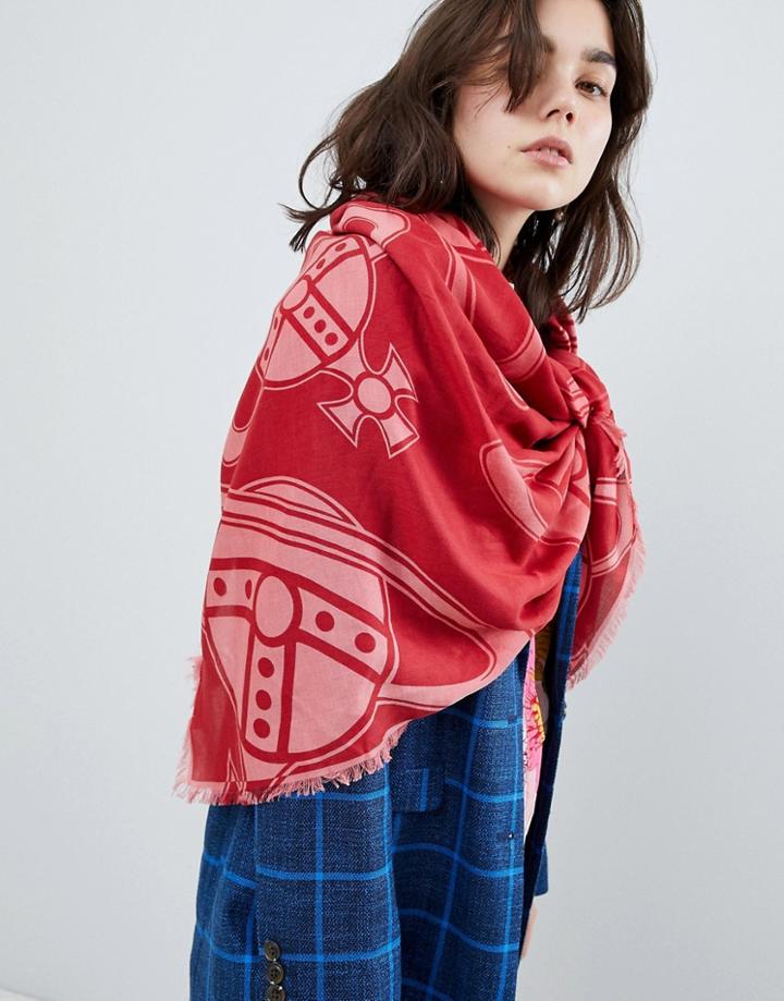 Vivienne Westwood Orb Logo Scarf - Multi