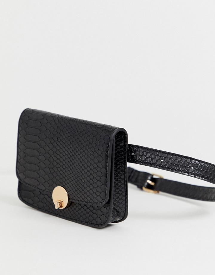 Pieces Snake Belt Bag - Black