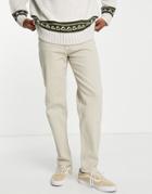 New Look Straight Fit Pants In Sand-brown