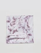 Asos Pocket Square In Gray And Lilac Floral - Gray