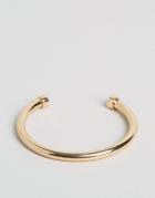 Chained & Able Bar Bangle Bracelet In Gold - Gold
