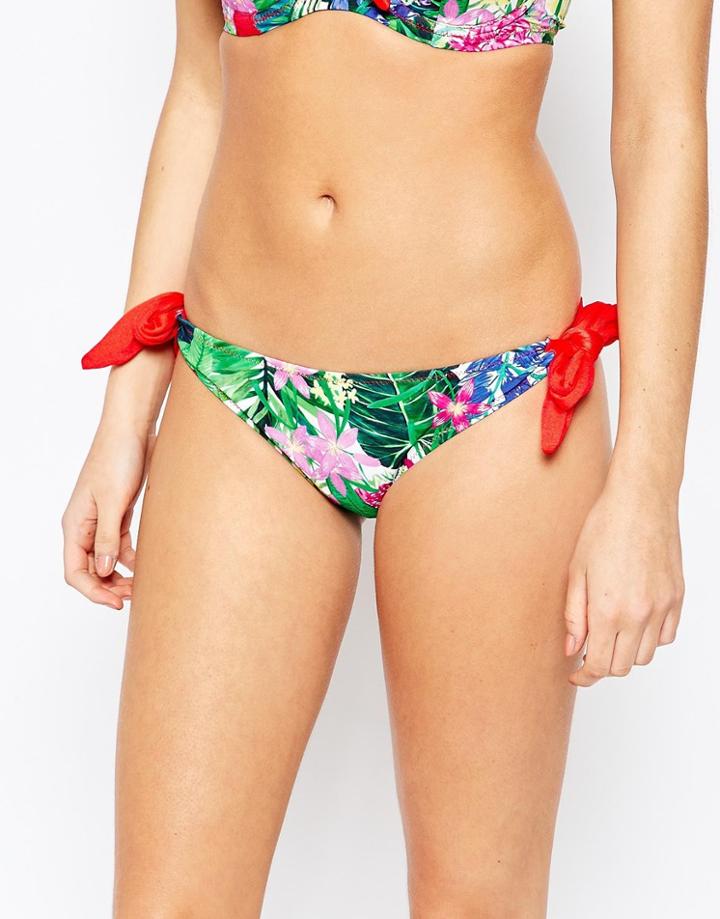 Pour Moi Jungle Fever Tie Side Bikini Bottoms - Multi