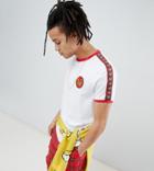 The Simpsons X Asos Design Duff T-shirt With Taping - White