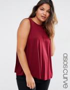 Asos Curve Girly Swing Top - Red