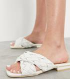 Raid Wide Fit Destiny Braided Slide Sandals In White