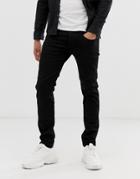 Replay Anbass Stretch Slim Fit Jeans In Black - Black