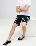 Ea7 Exploded Logo Sweat Shorts In Black - Black
