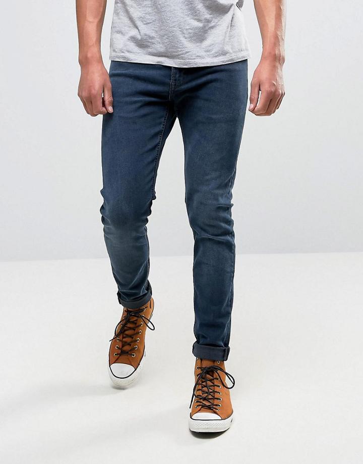 Lee Malone Super Skinny Jean Raven Wash - Navy