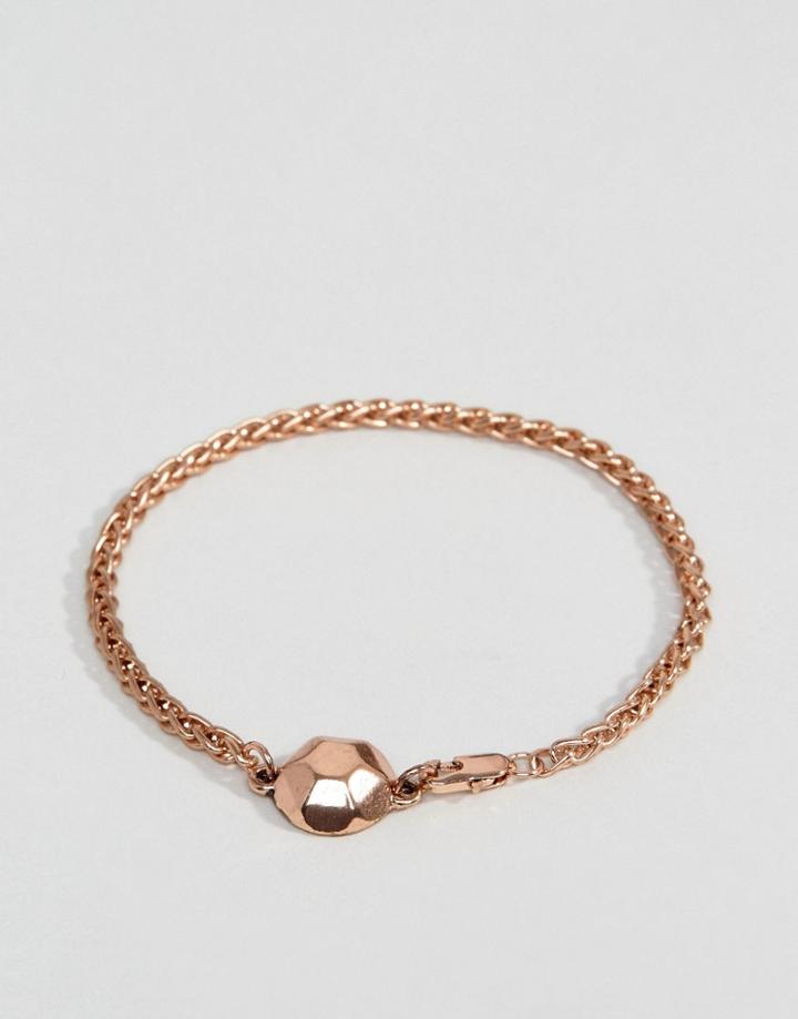 Icon Brand Chain Bracelet In Antique Gold - Gold