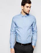 Asos Blue Shirt In Regular Fit With Long Sleeve - Powder Blue