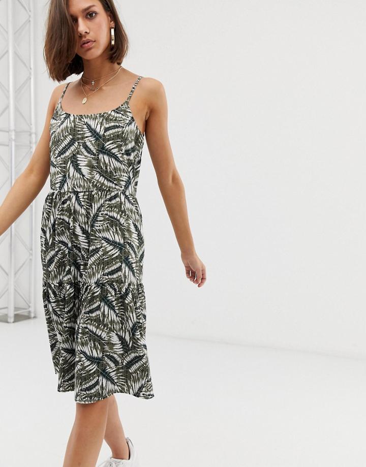 Noisy May Tropical Cami Smock Dress - Green