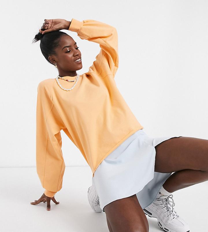 Collusion Oversized Sweatshirt In Orange