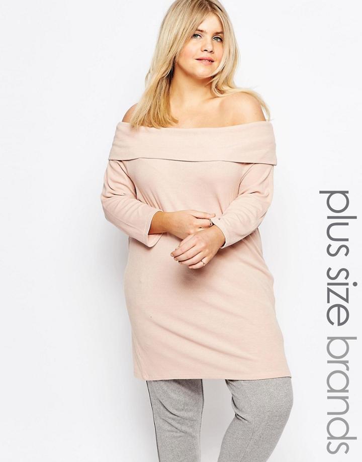 Pink Clove Lounge Off Shoulder Jersey Top - Pink