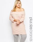 Pink Clove Lounge Off Shoulder Jersey Top - Pink