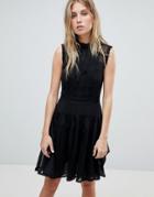 Allsaints Lace Mix Mini Dress - Black
