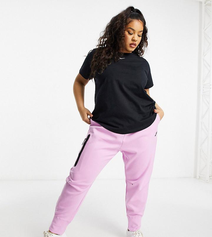 Nike Plus Tech Fleece Sweatpants In Pink