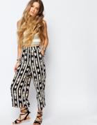 Ebonie N Ivory Festival Print Awkward Length Pants Co-ord - Multi