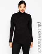 Carmakoma Turtleneck Top - Black
