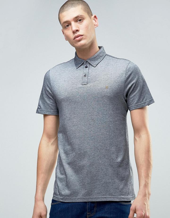 Farah Ottey Logo Polo Shirt - Navy