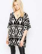 Jdy Drapey Poncho In Black Jacquard - Bk1