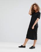 Weekday Column Midi Dress - Black