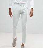 Asos Tall Wedding Super Skinny Cropped Smart Pants In Mint - Green