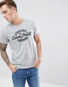 Esprit T-shirt In Gray With Heritage Print - Gray