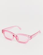 Aj Morgan Square Sunglasses In Pink