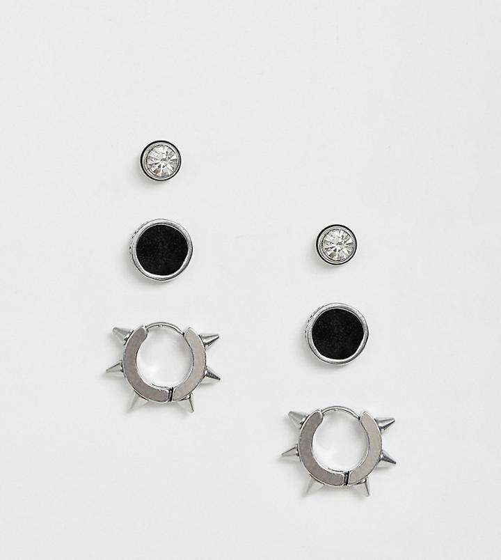 Uncommon Souls Multipack Earrings In Silver - Silver