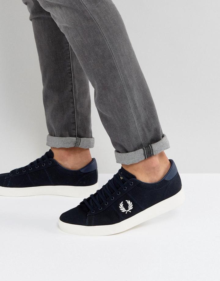 Fred Perry Spencer Canvas Sneakers In Navy - Navy