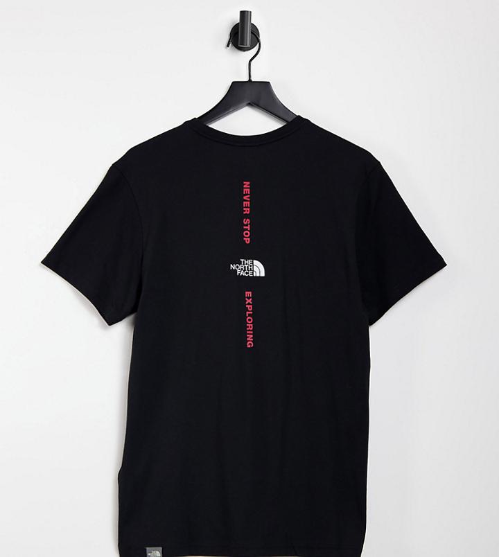 The North Face Vertical T-shirt In Black Exclusive To Asos
