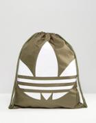 Adidas Originals Drawstring Backpack With Trefoil Logo - Green