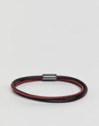 Hugo Rope Tie Bracelet Logo Clasp In Red - Red